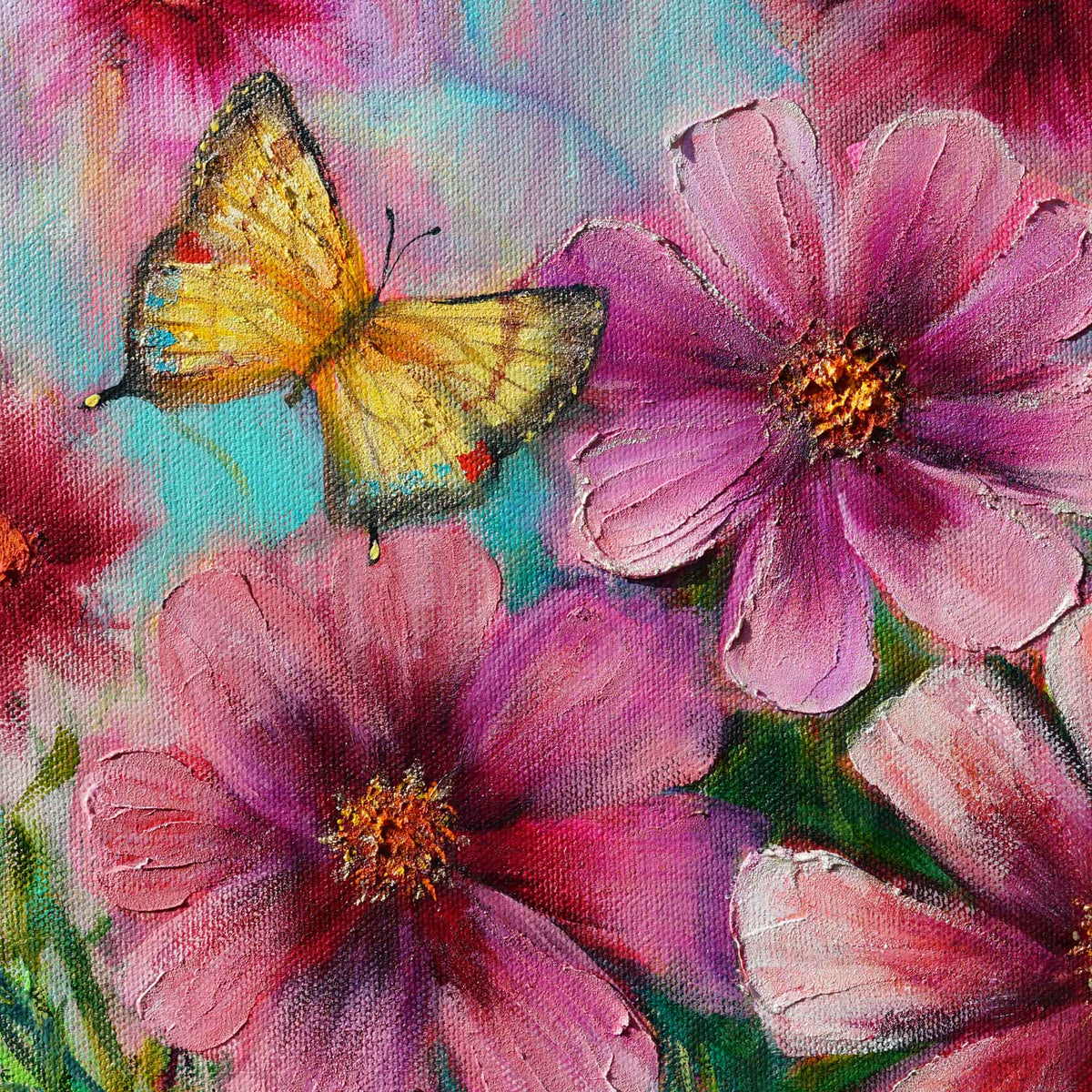 Cosmos Glow | Original Oil Mixed Media Painting