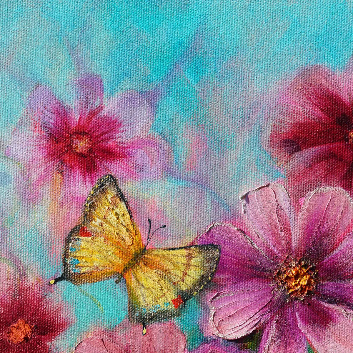 Cosmos Glow | Original Oil Mixed Media Painting