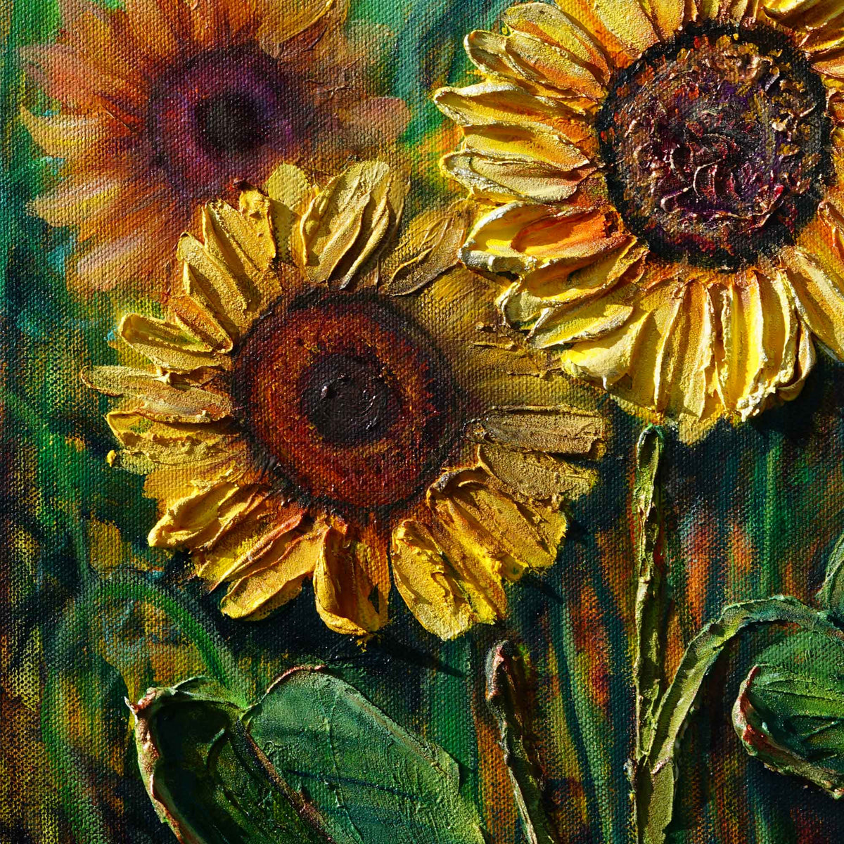 Okanagan Sunflowers | Original Oil Mixed Media Painting