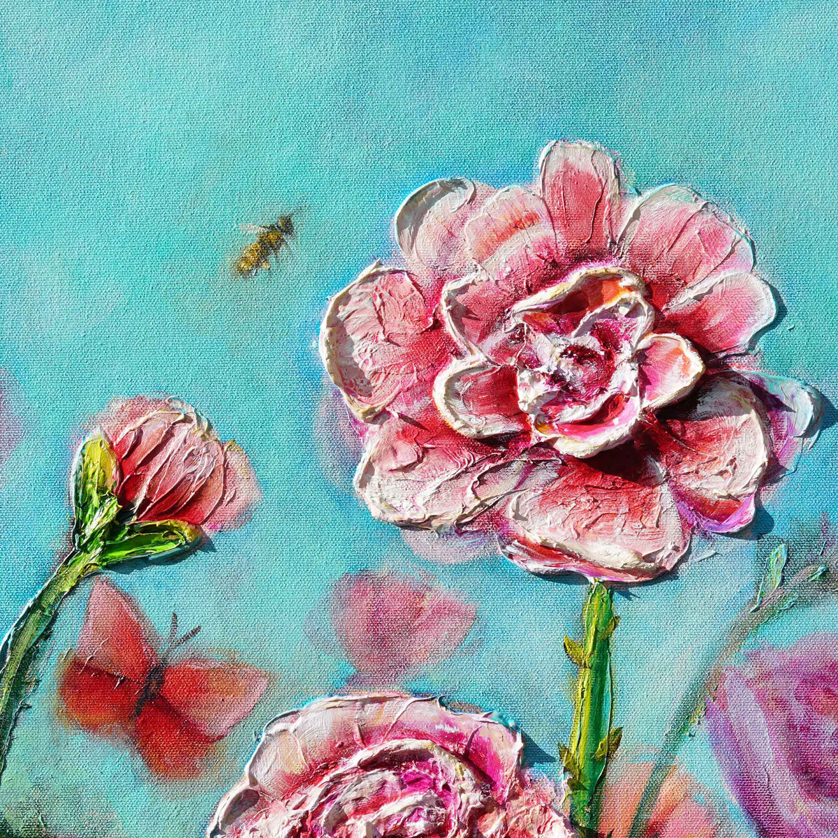 Rose Garden | Original Oil Mixed Media Painting