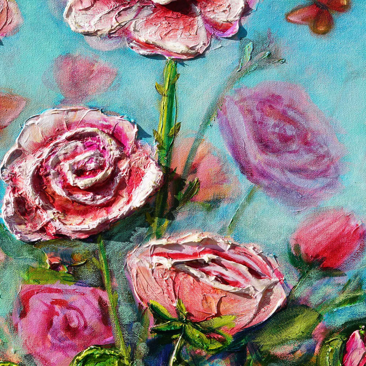 Rose Garden | Original Oil Mixed Media Painting