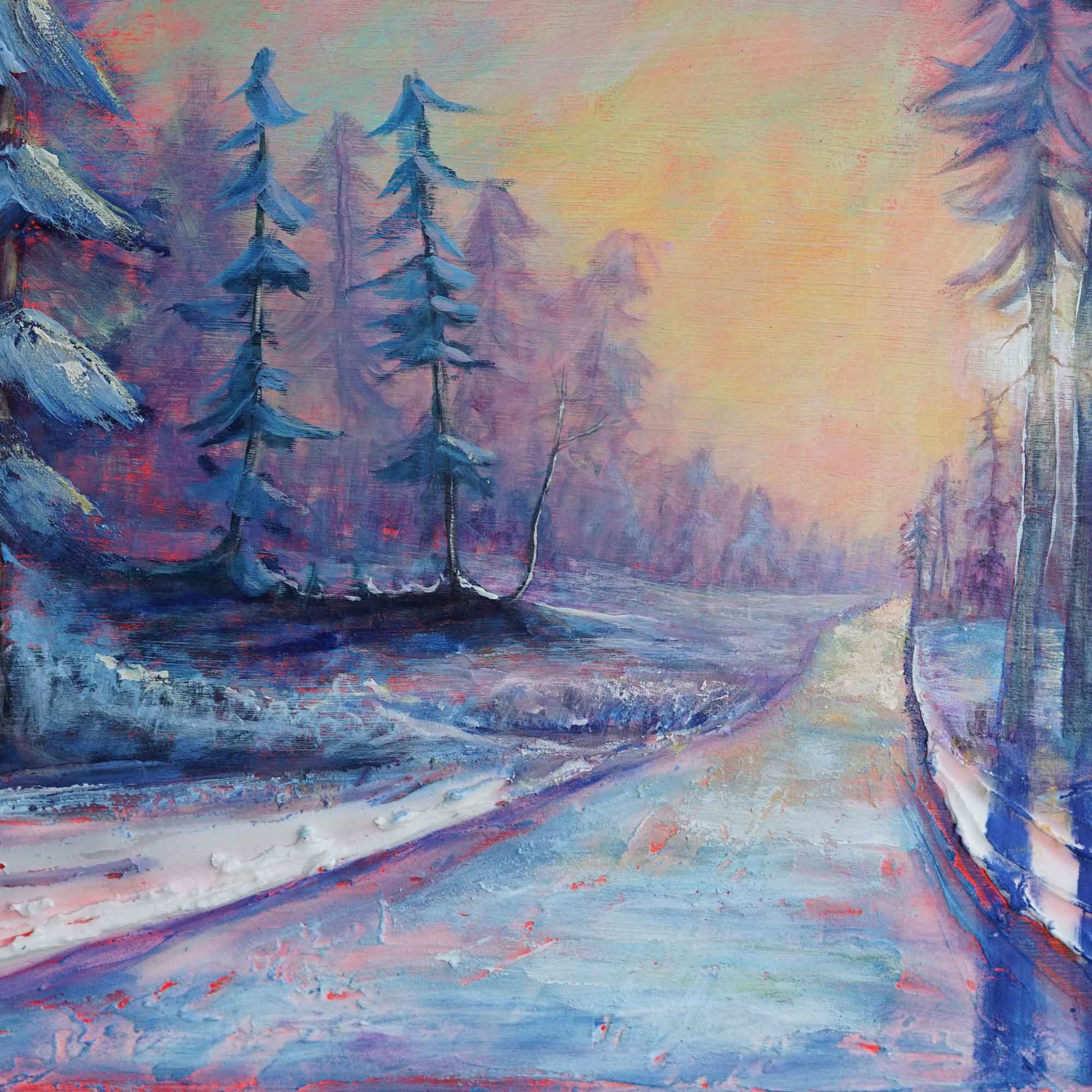 "Winter’s Lavender Light" - Original Painting 🔴 SOLD