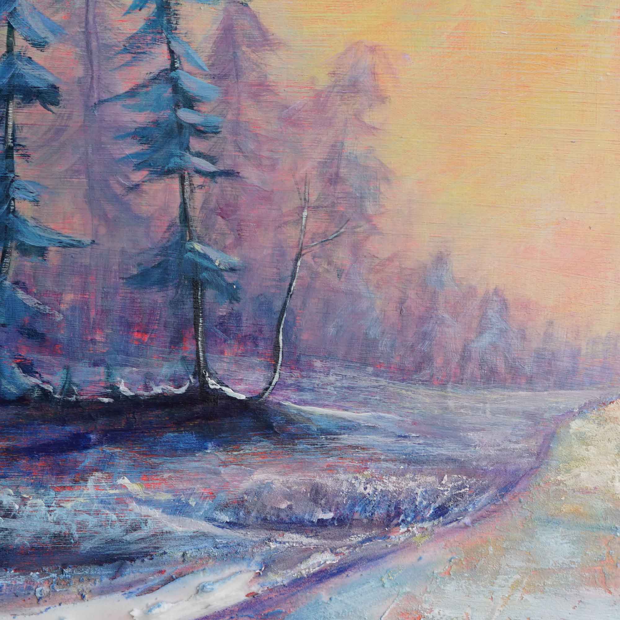 "Winter’s Lavender Light" - Original Painting 🔴 SOLD