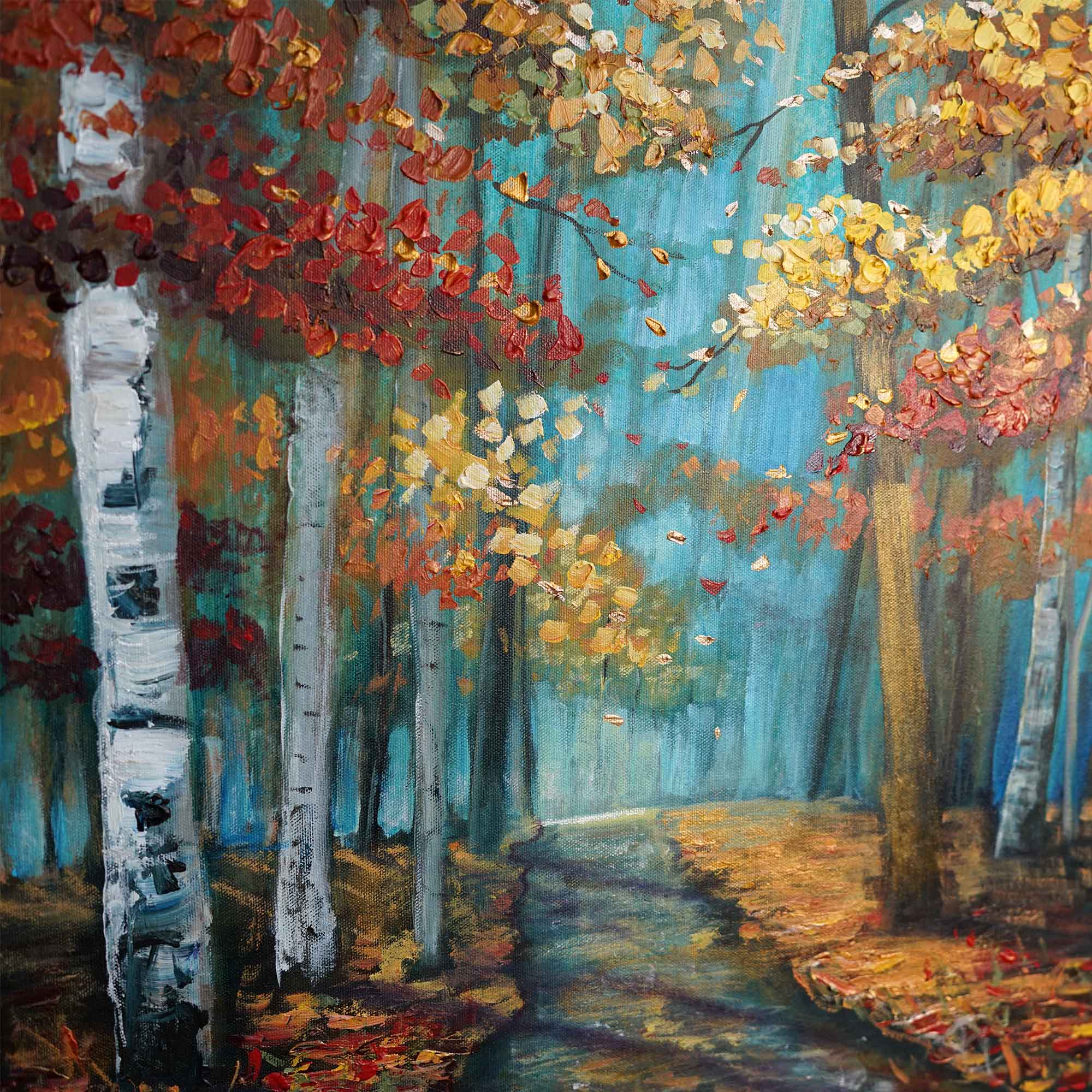"Golden Forest Trail" - Original Painting