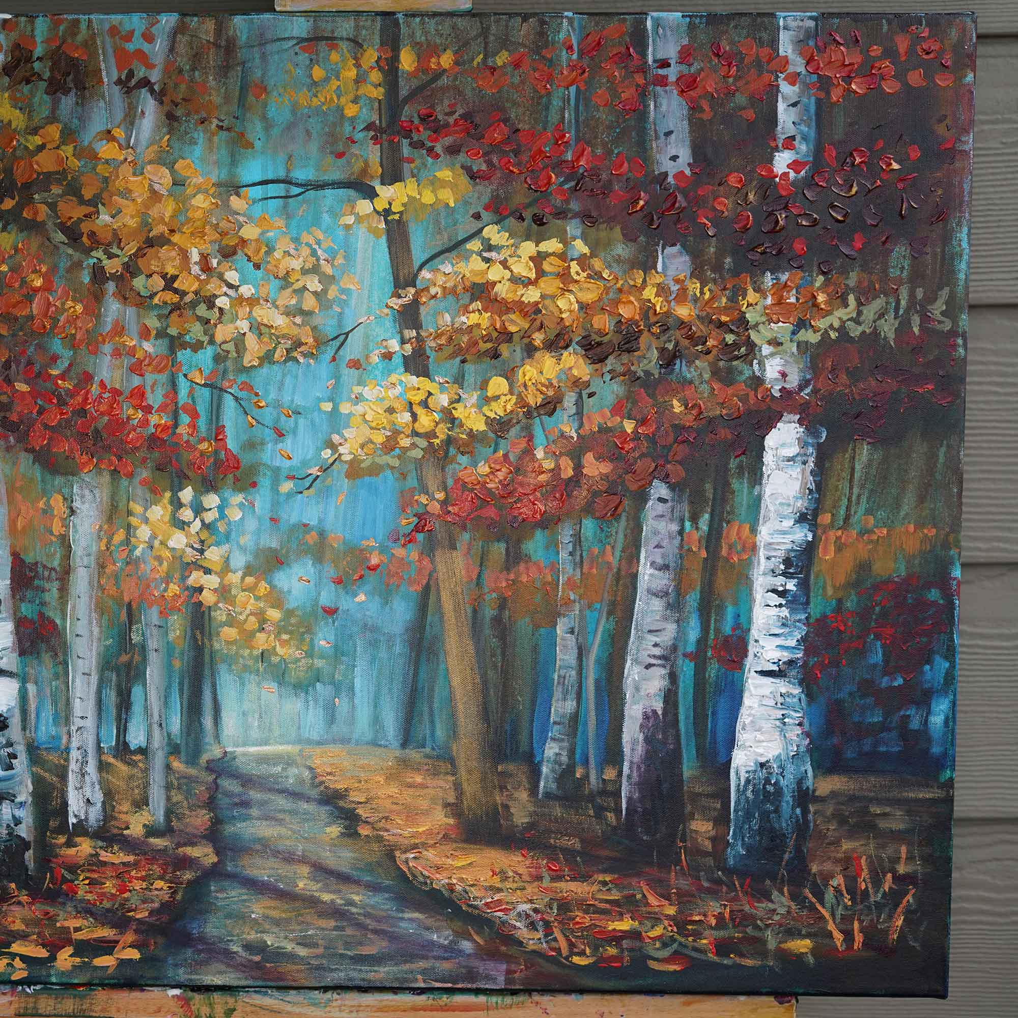 "Golden Forest Trail" - Original Painting