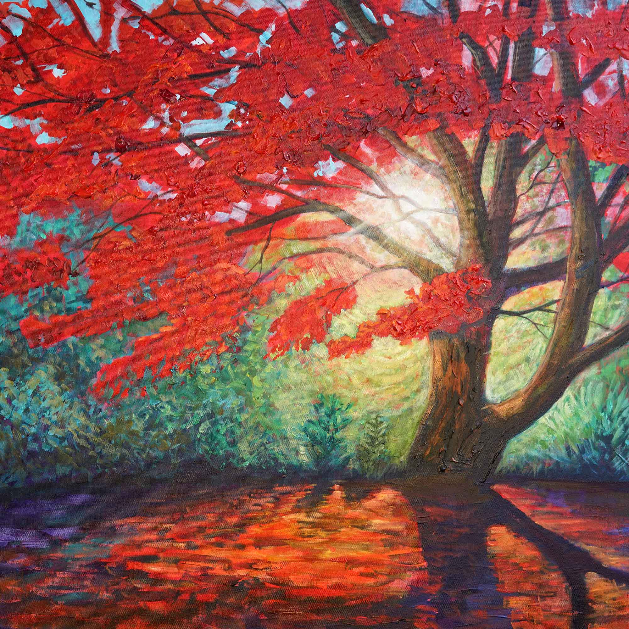"The Radiant Maple" - Original Oil Painting