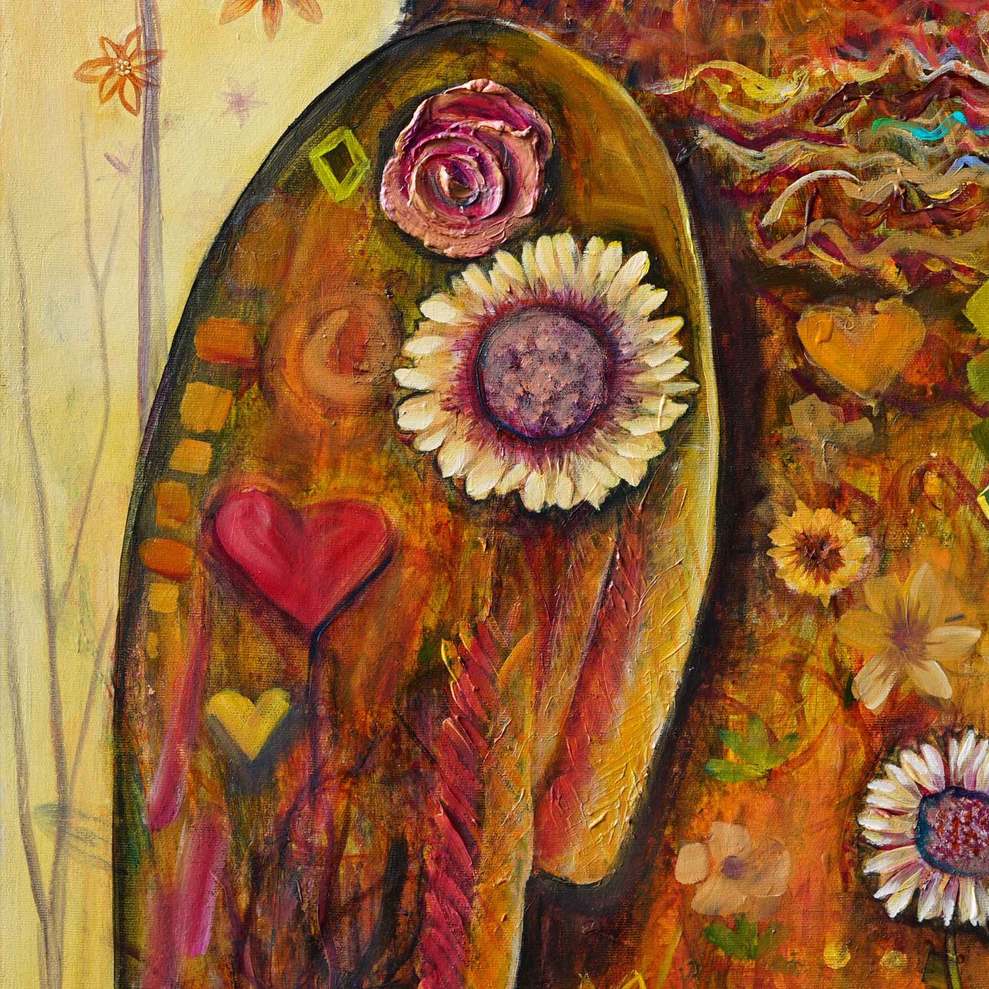 Guardian of Wild Light | Original Oil mixed media Painting