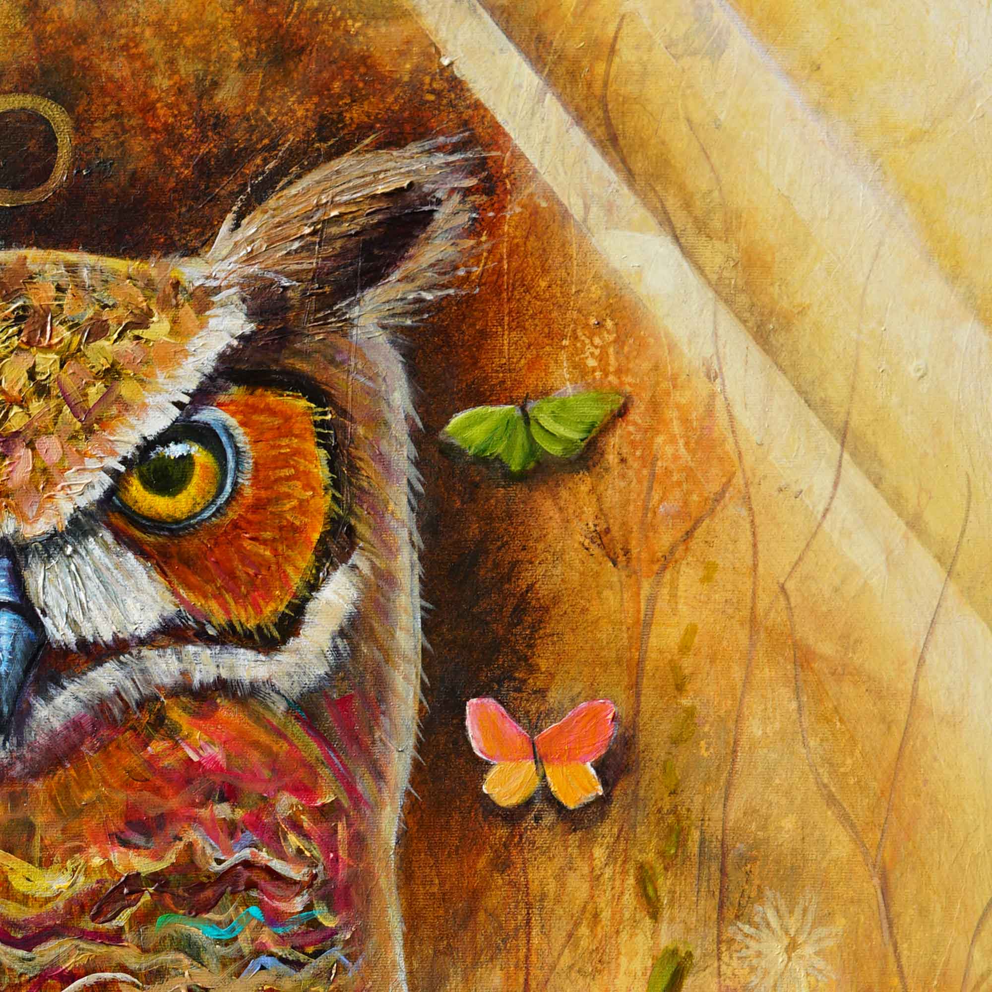 Guardian of Wild Light | Original Oil mixed media Painting