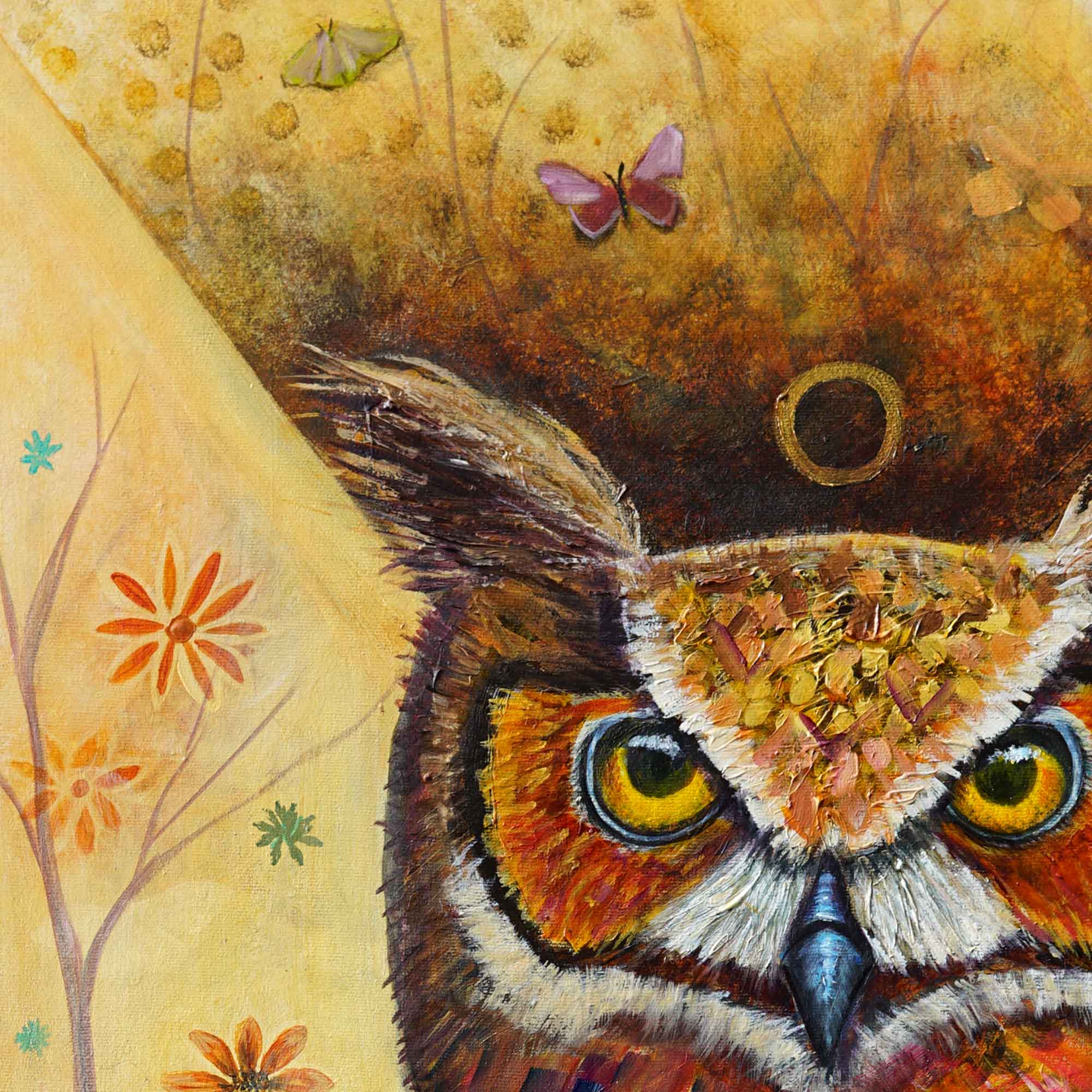 Guardian of Wild Light | Original Oil mixed media Painting