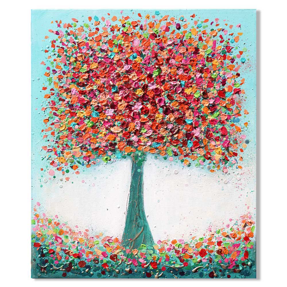 Beautiful Blossom: Nature's Harmony - Vibrant acrylic painting by Amanda Dagg celebrating nature's beauty and self-discovery