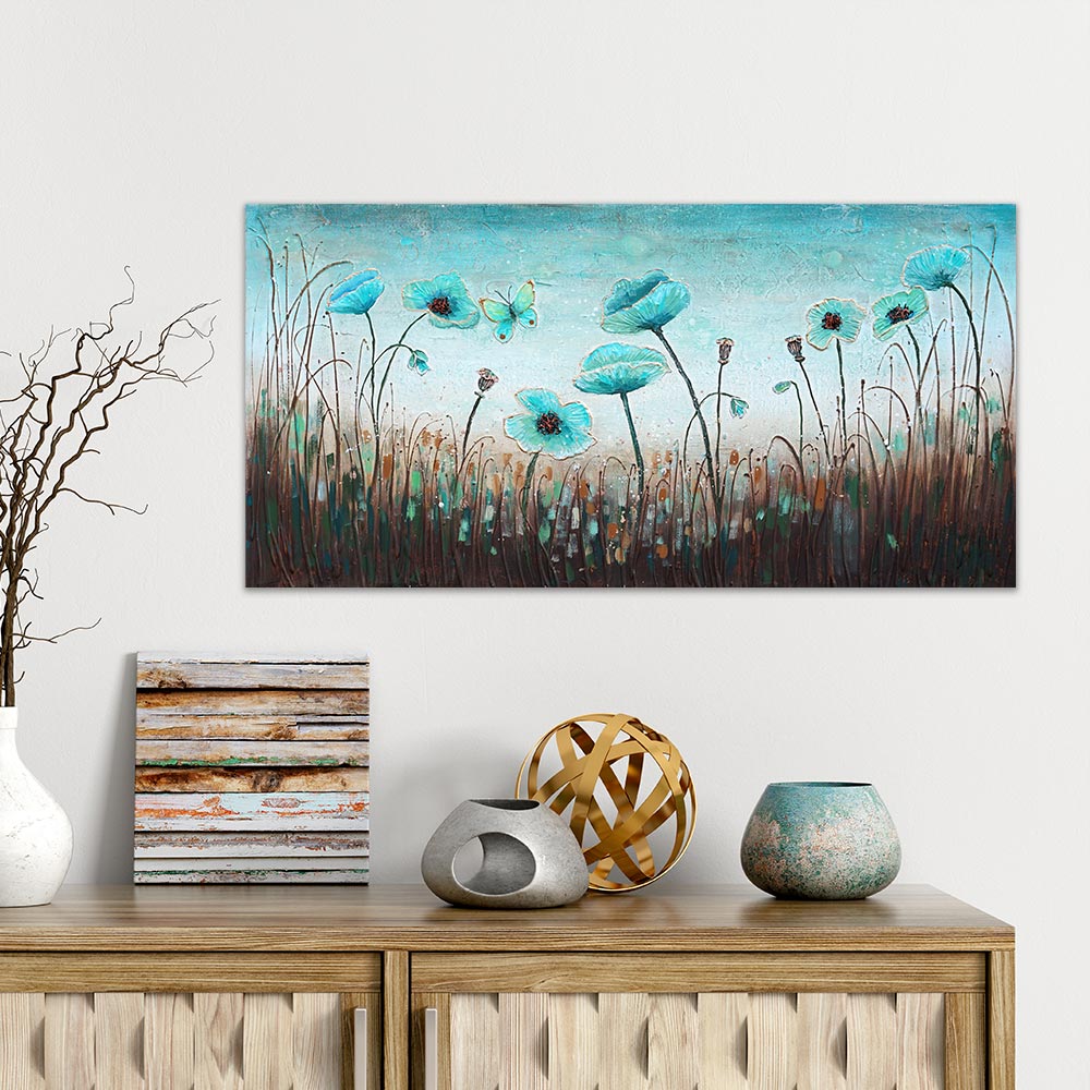 Blue Blooms in the Breeze by Amanda Dagg on sideboard 