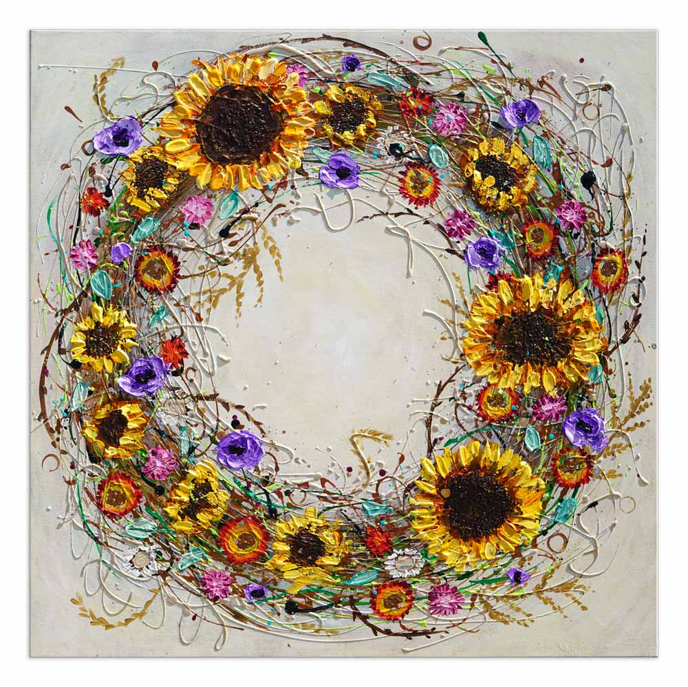 Circle of Happiness: Vibrant acrylic celebration of joy by Amanda Dagg