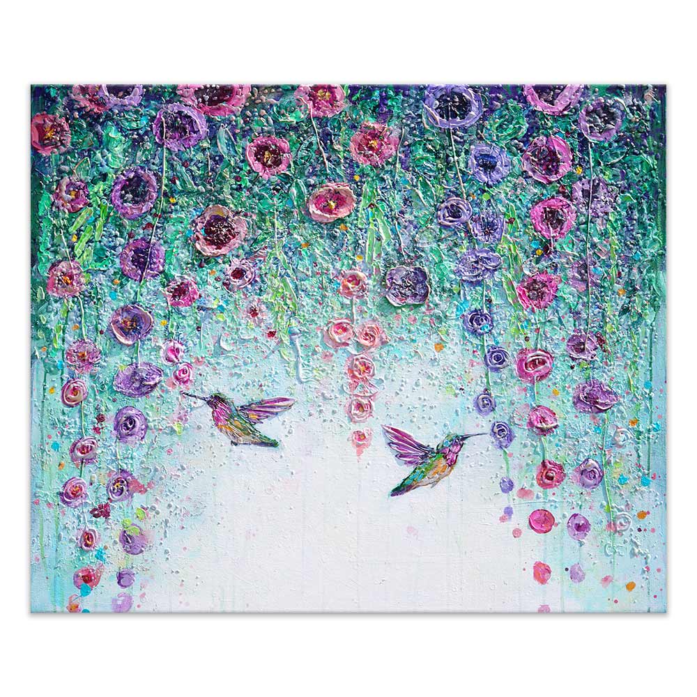 Hummingbird Cascade painting