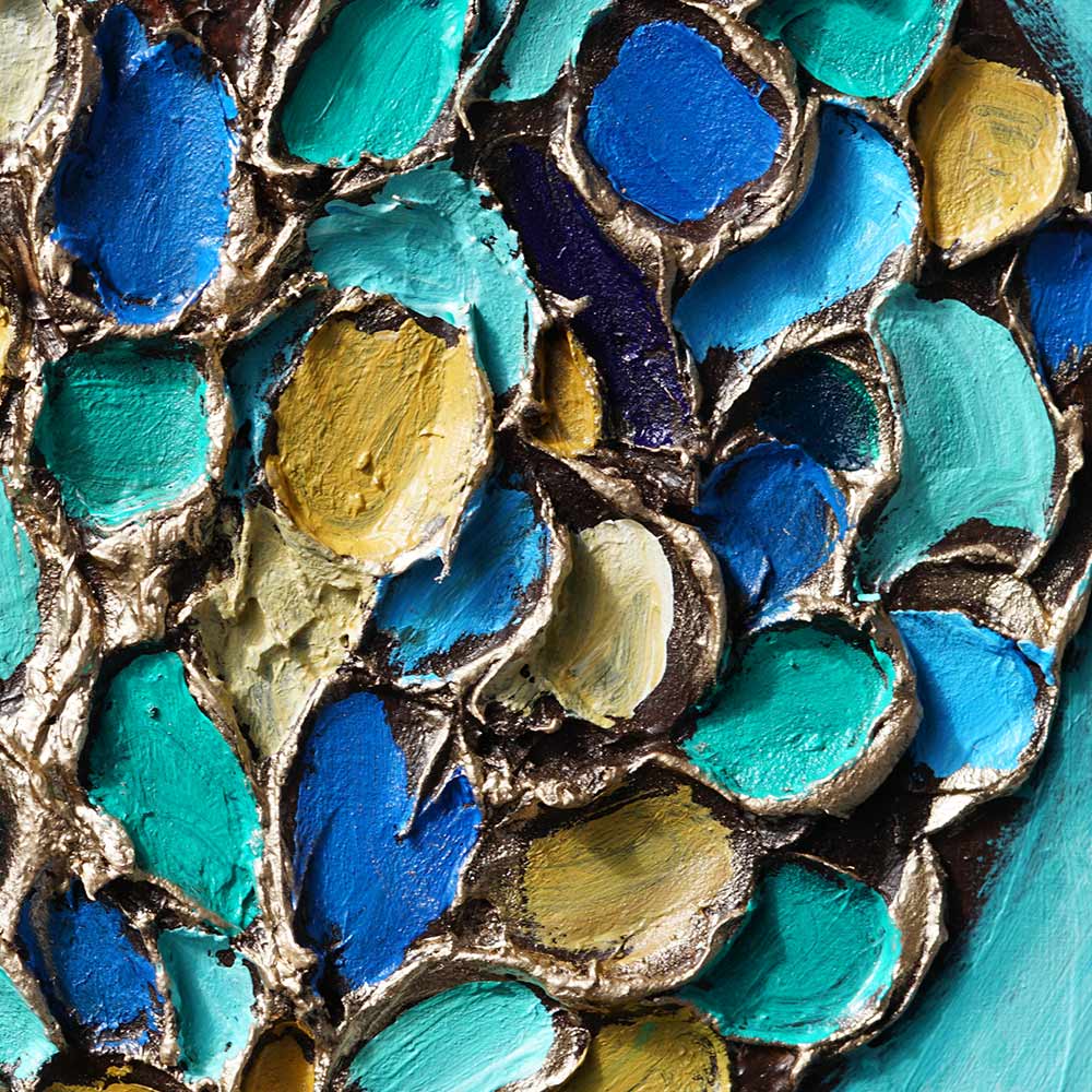 "Mosaic Heart" - Original 10x10" Acrylic Painting by Amanda Dagg