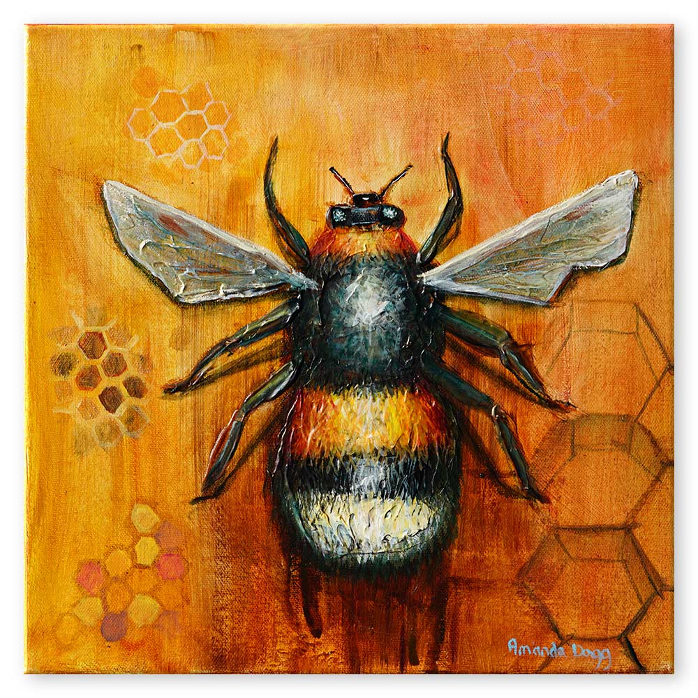 Detailed Queen Bee oil artwork