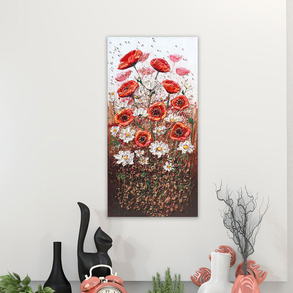 Poppy painting enhancing living space