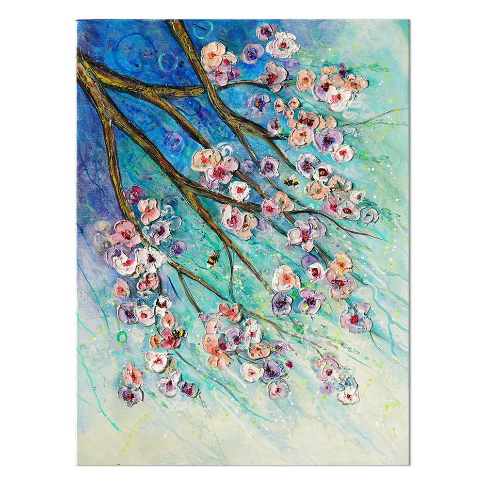 Spring Wish Cherry Blossom Acrylic Painting by Amanda Dagg