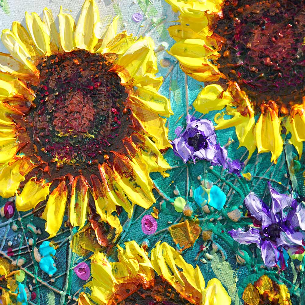 Intricate sunflower center texture close-up