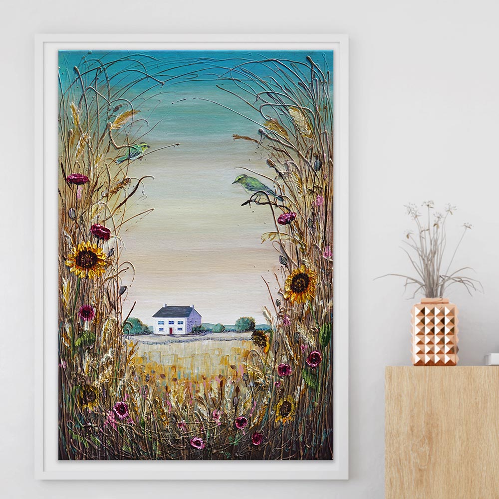 Welsh Cottage Serenity in elegant frame